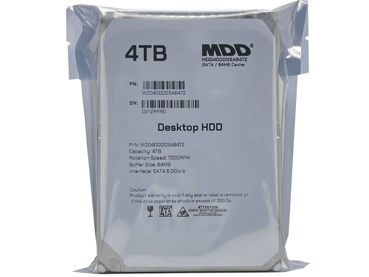 MDD MAXDIGITALDATA MDD4000GSA6472 bare drive ready for RAID and storage expansion.