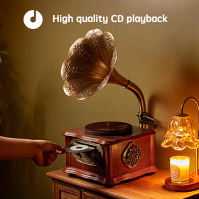 MEAGEAL retro wooden cabinet decor blends with classic home interiors.