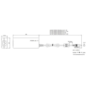 Mean Well GST60A24-P1J DC output area for compact bench setups