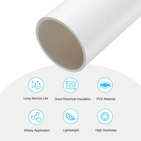 Meccanixity 9-inch PVC rigid tube ready for quick DIY setups.