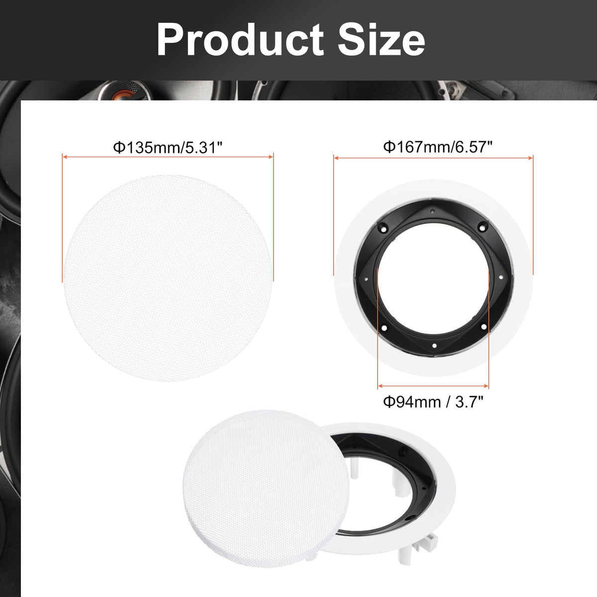Meccanixity ceiling speaker base secures the drop ceiling speaker firmly