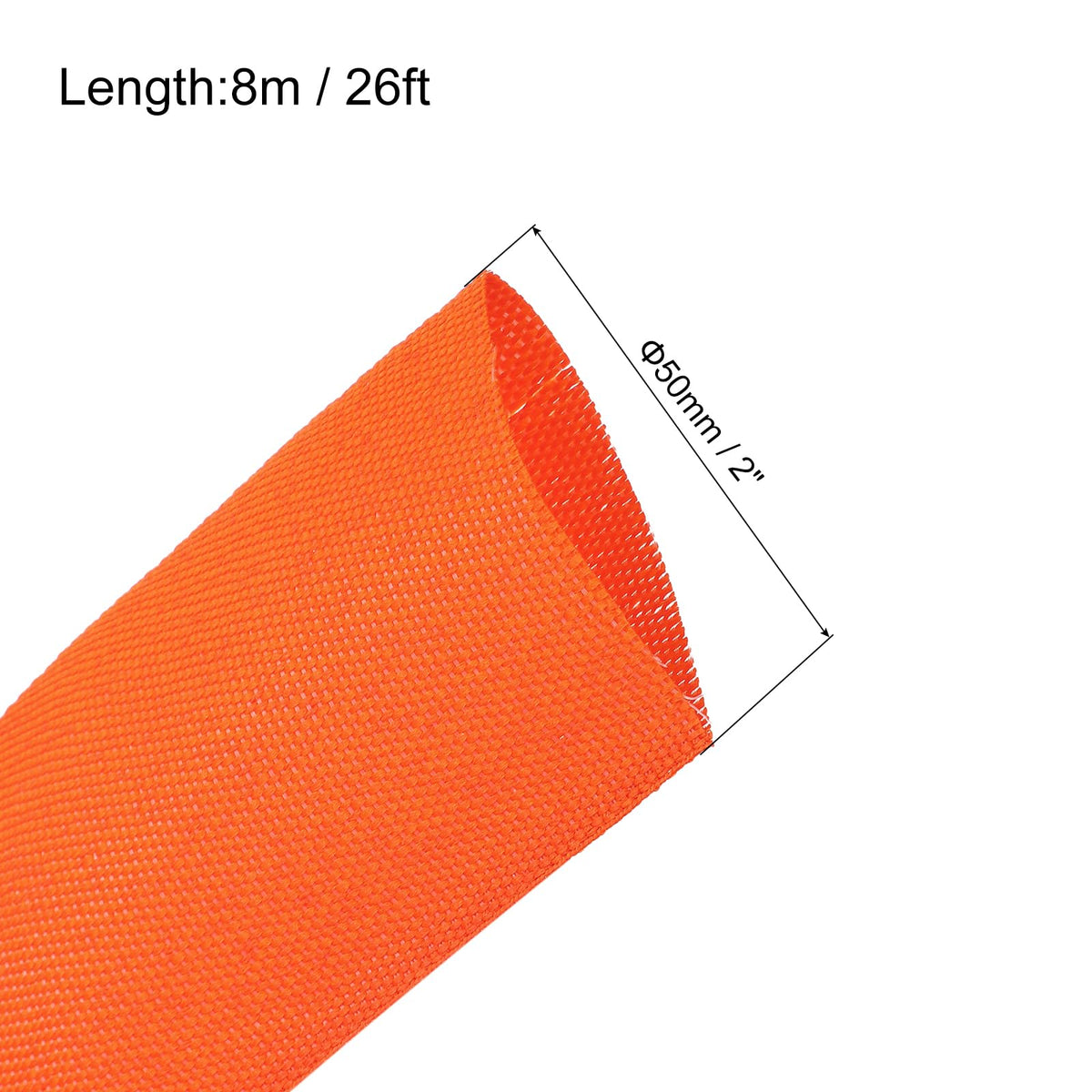 Meccanixity orange heat shrink sleeve tightens around cables for secure protection.