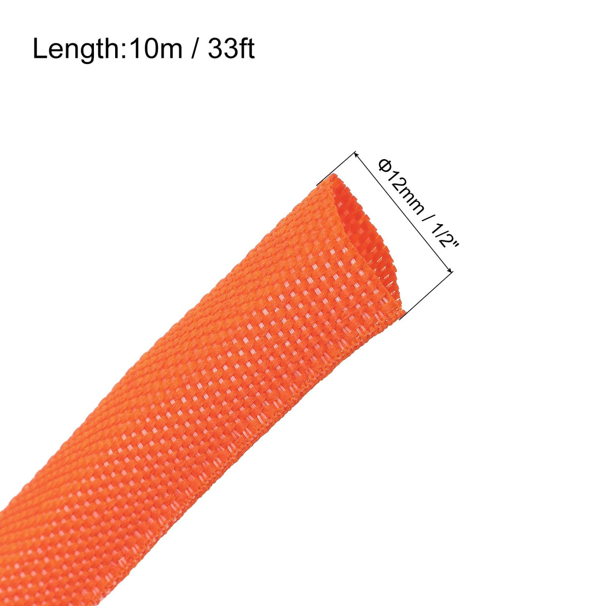 MECCANIXITY heat-shrinkable orange sleeve tightens around cables for durable protection.