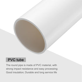 White high-impact PVC rigid tube with a smooth interior for reliable flow.