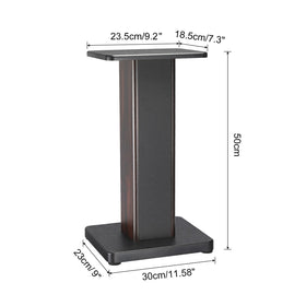 Meccanixity wood grain speaker stands bottom base provides stable support with elegant finish