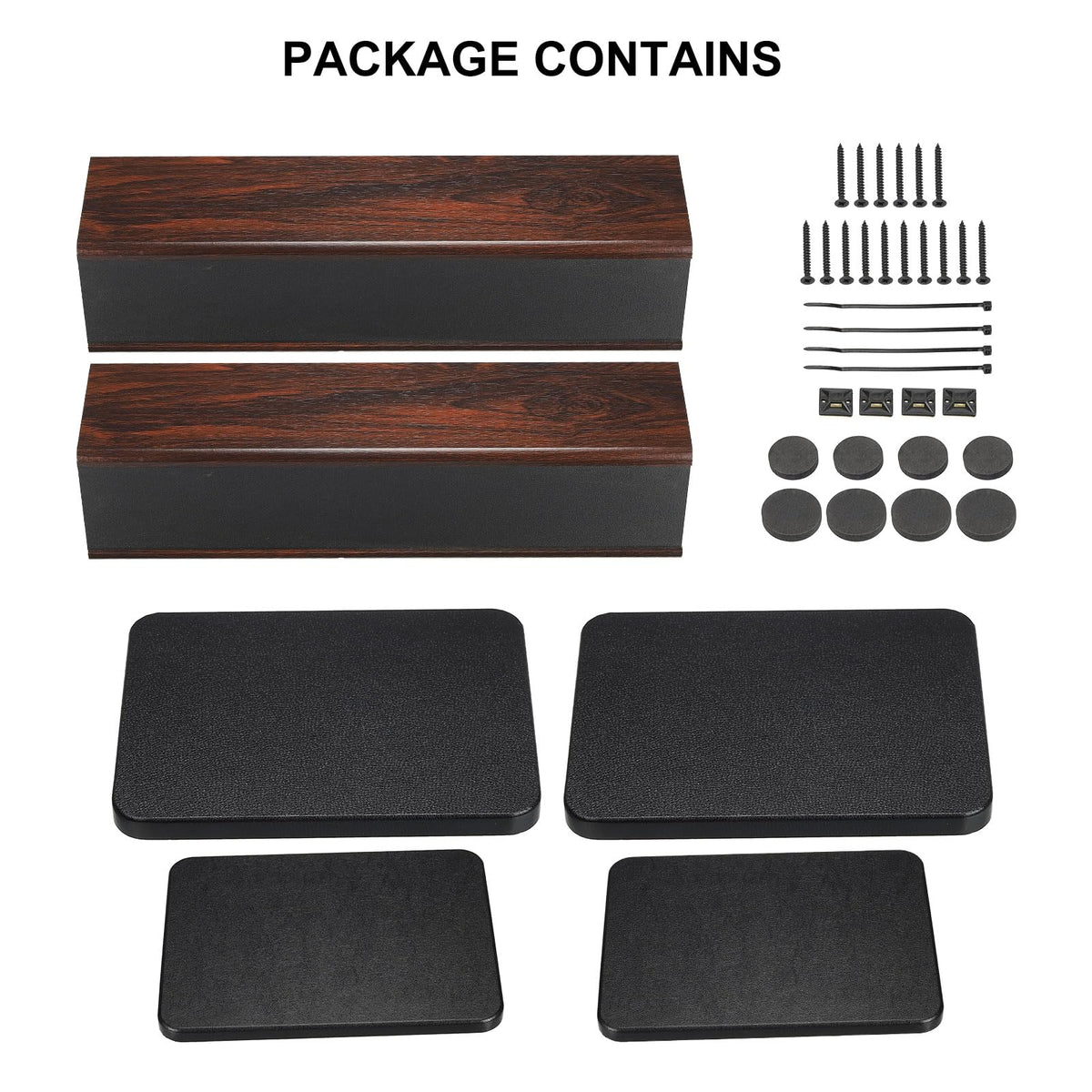 Meccanixity 50 cm stands pair ready for home theater and bookshelf use
