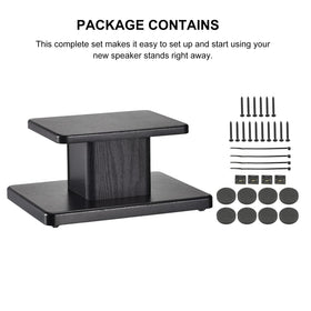 MECCANIXITY stand height positions speakers at ear level for immersive listening