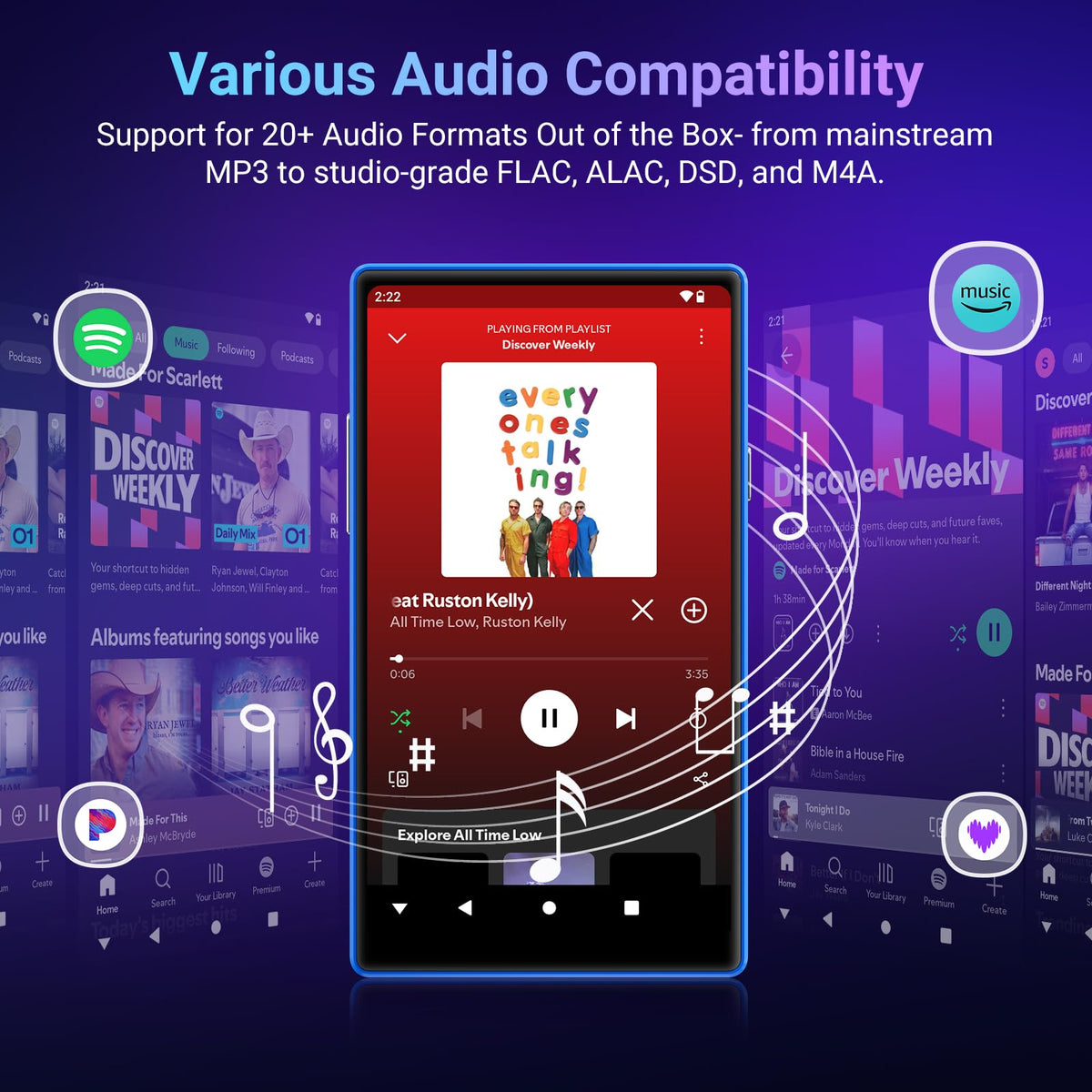 MECHEN supports 15+ audio and video formats for flexible playback