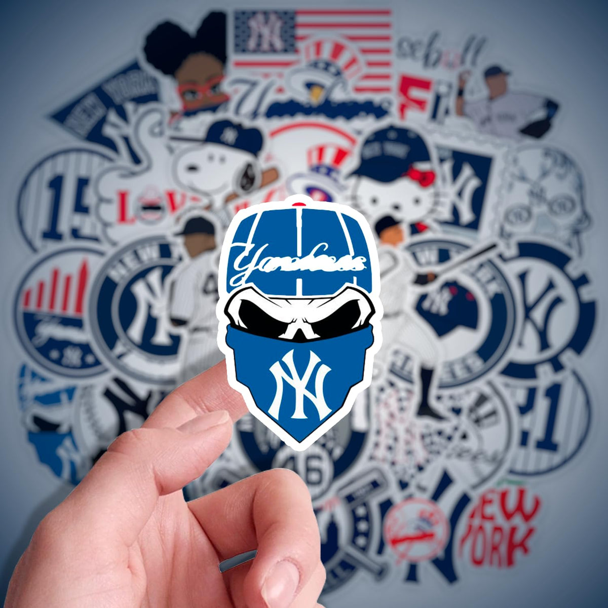 MEDIA SERVICES 55 New York stickers on car window resist weather while showing fandom