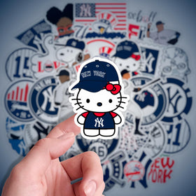 MEDIA SERVICES 55 New York stickers on a helmet or skateboard add sporty personality