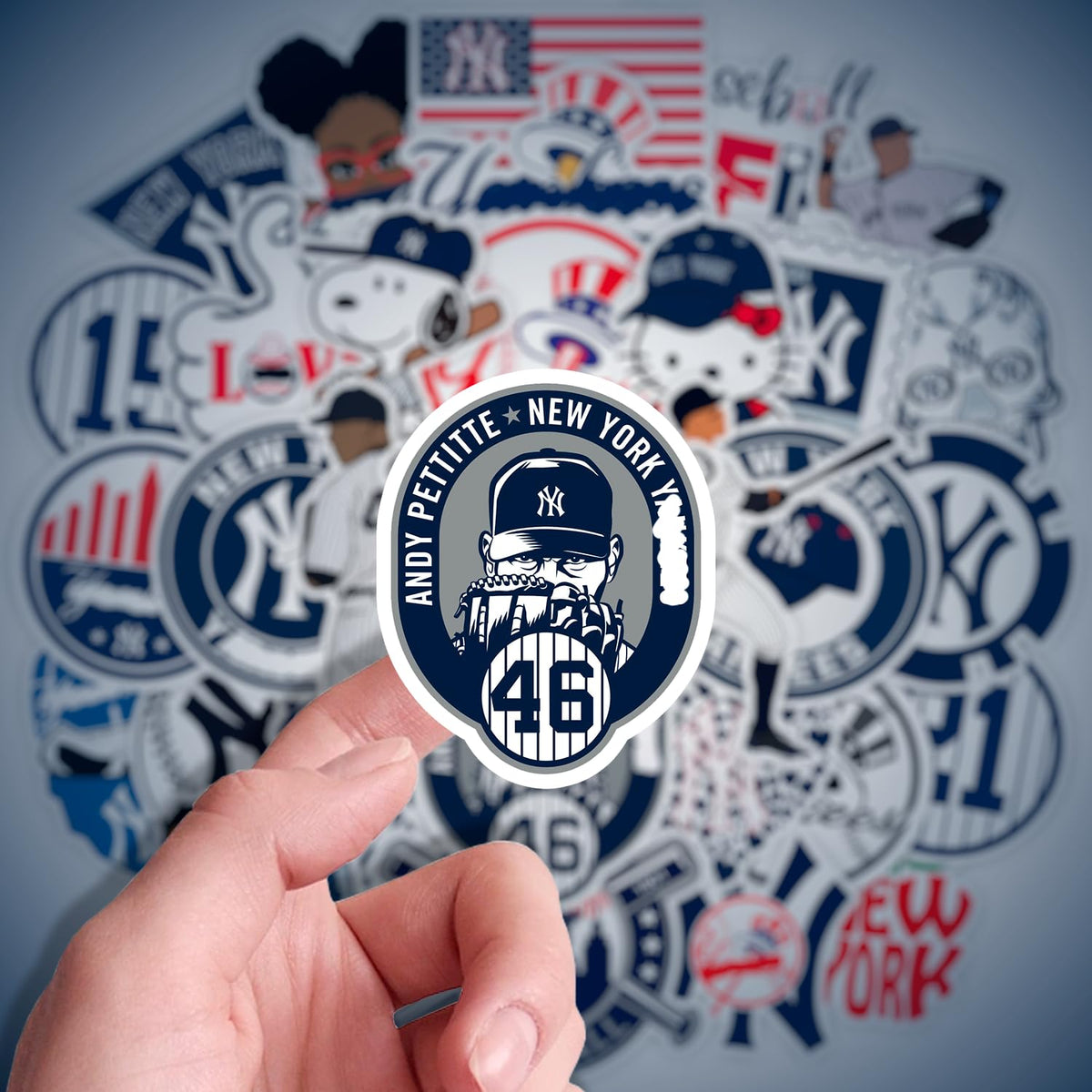 MEDIA SERVICES 55 New York stickers decorate a laptop with bold, retro-inspired energy