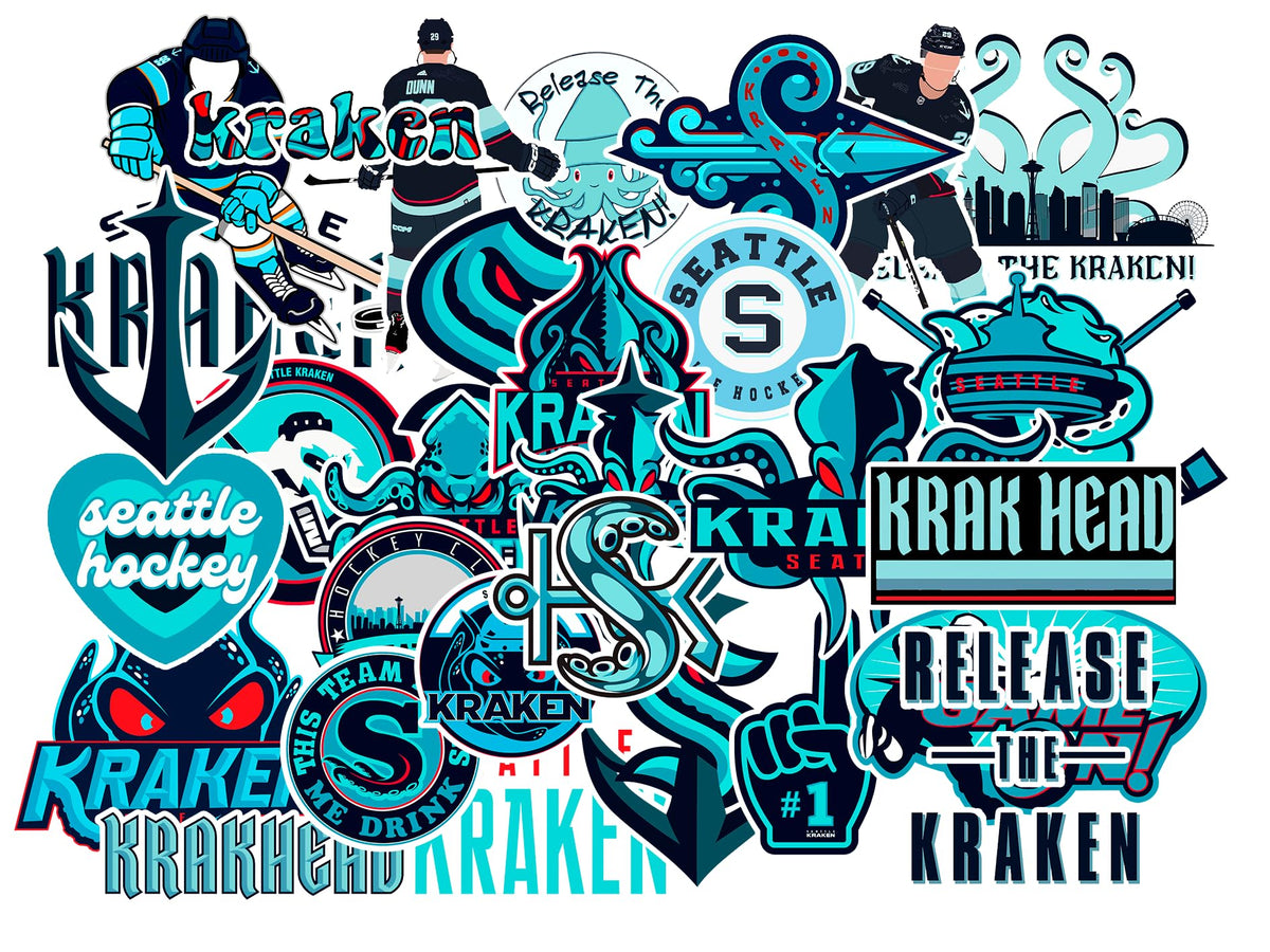 MEDIAWORKS front pack showing 30 unique Kraken stickers and vibrant colors