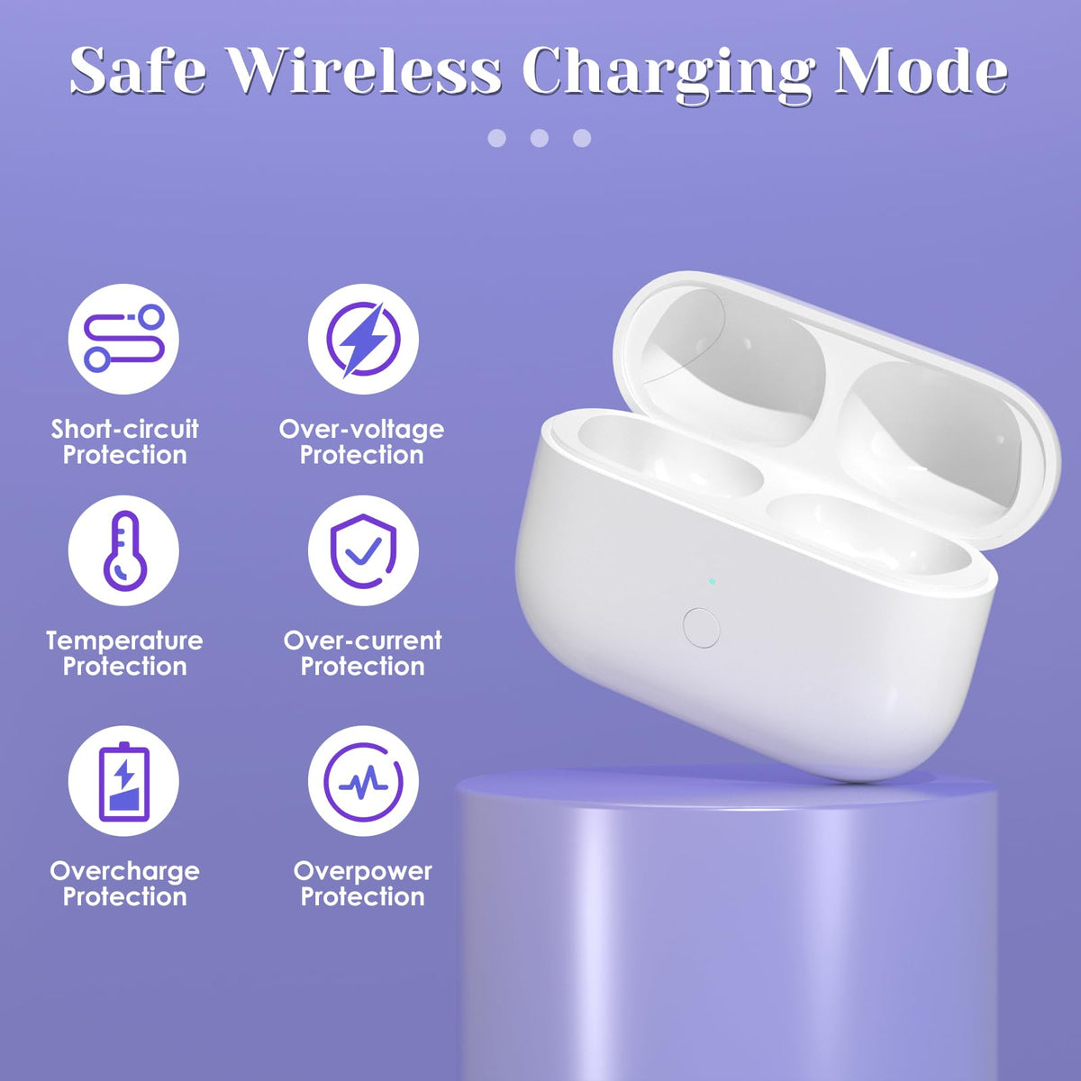 Medoque AirPods Pro 2 case packaging and replacement option.