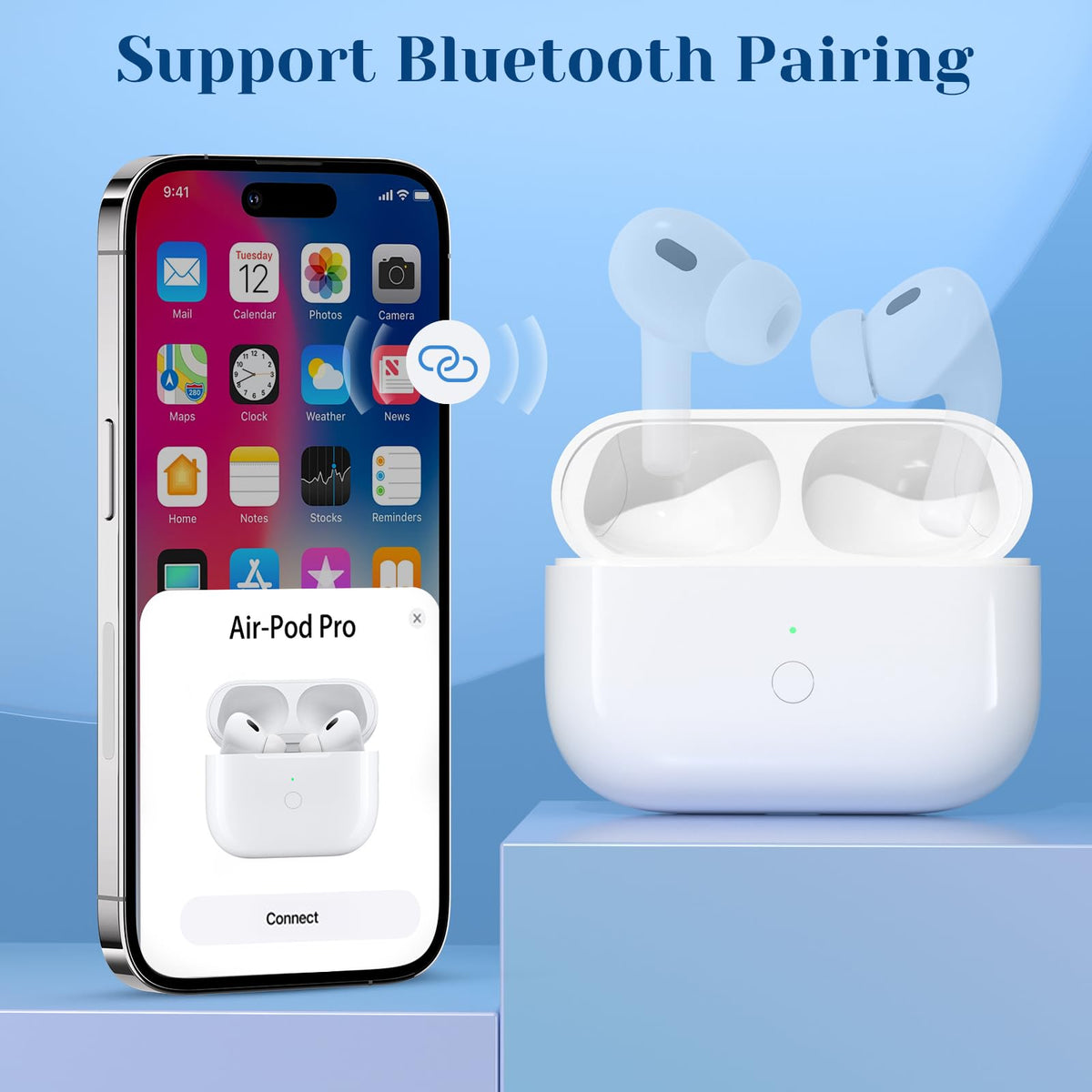 Medoque AirPods Pro case in use with earbuds