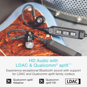 MEE audio BT3 DC connector close-up for power and secure fit.