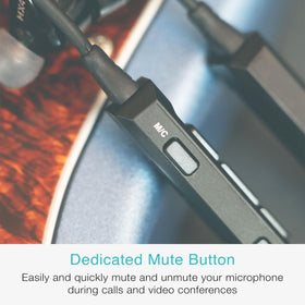 MEE audio BT3 control buttons provide hands-free calls and volume control.