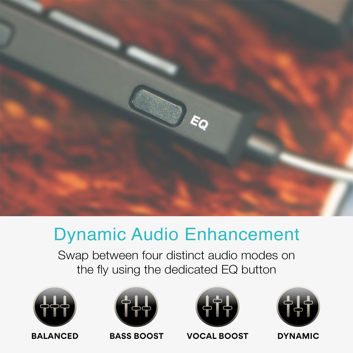 MEE audio BT3 in-use with IEMs shows wireless listening on the go.