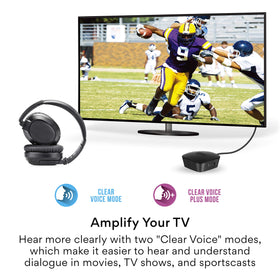 Transmitter connects via 3.5mm, RCA, or optical for versatile setup