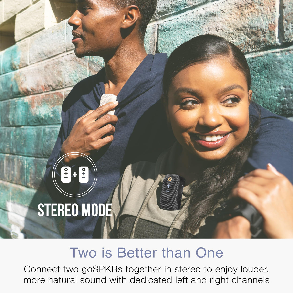MEE Audio goSPKR built-in microphone enables easy hands-free calls.