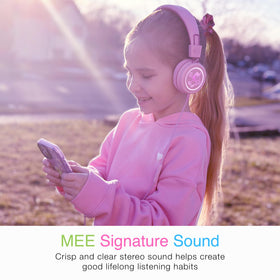 MEE audio KidJamz pink adjustable headband fits growing kids