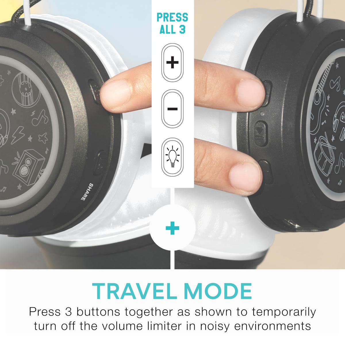MEE audio folded headset compact for travel and space-saving convenience