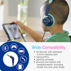 MEE Audio KidJamz KJ45 3.5mm jack compatibility with tablets and laptops