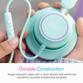MEE Audio KidJamz KJ45 tangle-resistant cable reduces tangles during travel