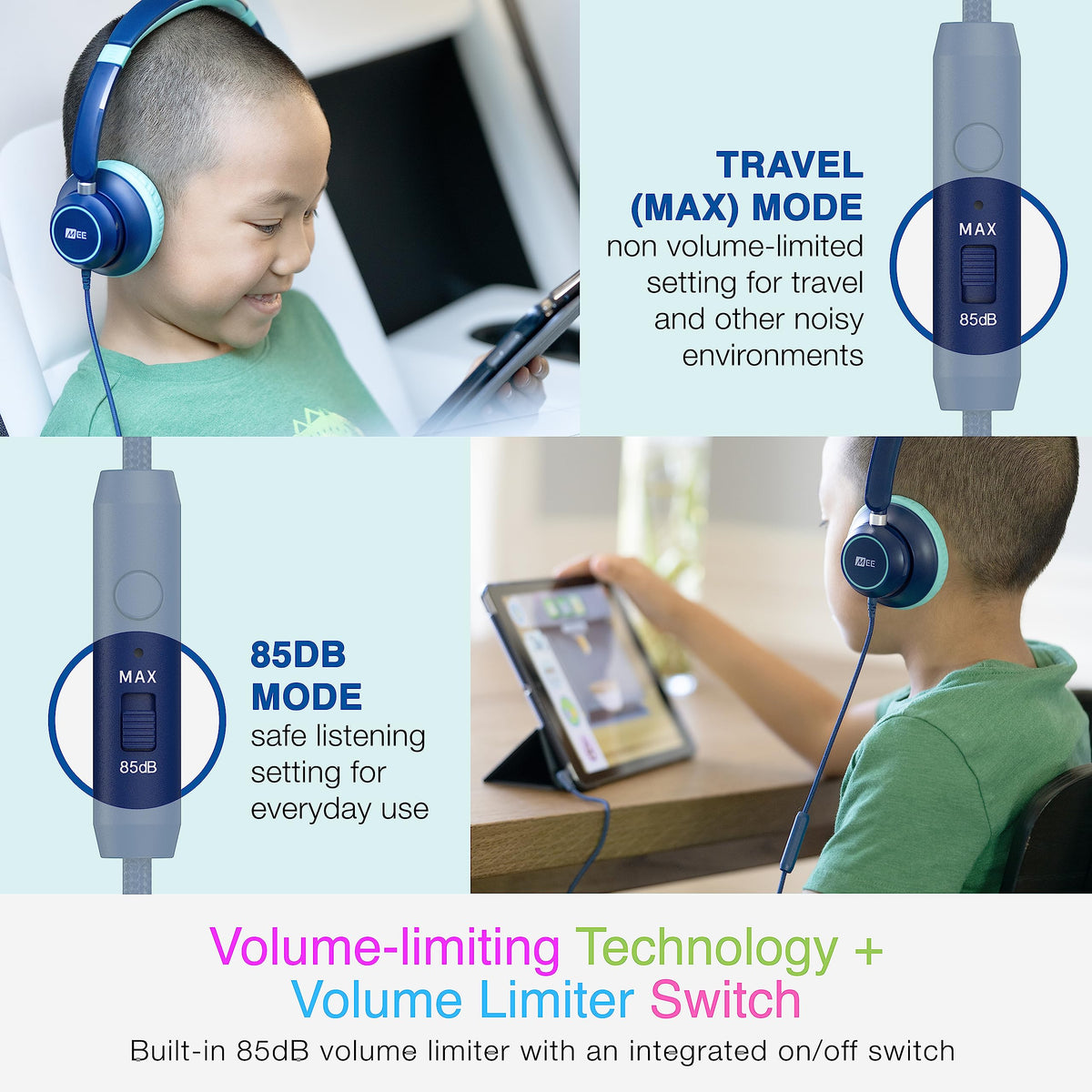 MEE Audio KidJamz KJ45 earcups swivel for secure classroom wear