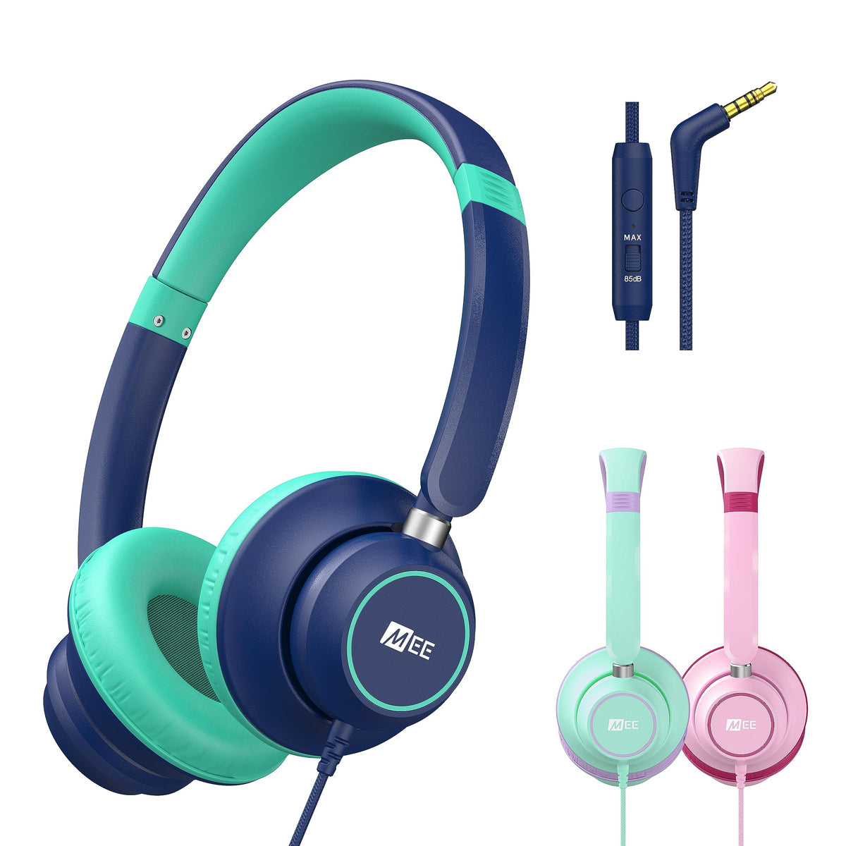 MEE Audio KidJamz KJ45 headband close-up showing adjustable fit for kids