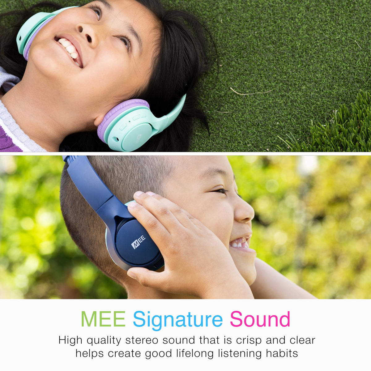MEE Audio KidJamz KJ45BT supports wired and wireless use with multiple devices.