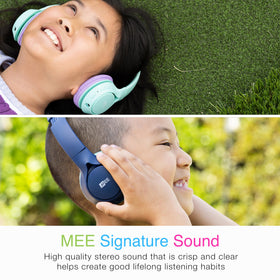 MEE Audio KidJamz KJ45BT supports wired and wireless use with multiple devices.
