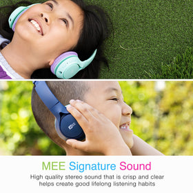 MEE Audio KidJamz KJ45BT wired and wireless compatibility for versatile devices.
