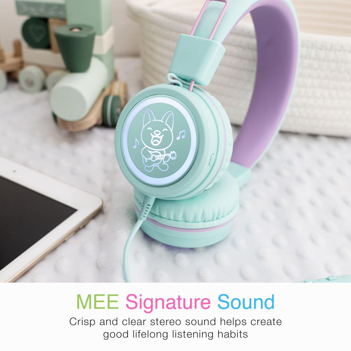 Padded ear cushions and adjustable headband ensure comfortable all-day wear