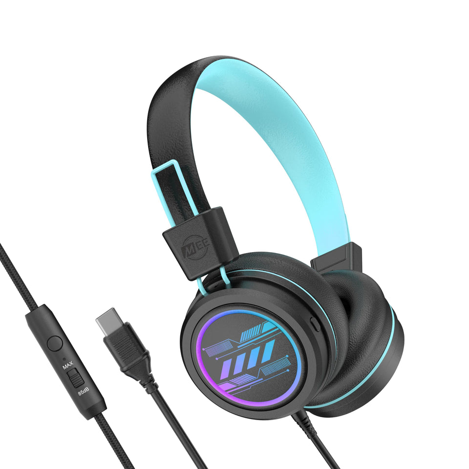 MEE audio KidJamz LED-light earcups boost visibility and fun for kids.