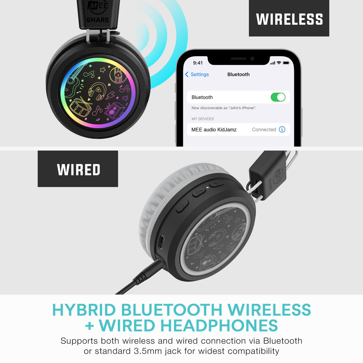 MEE audio built-in microphone in use for calls and online lessons benefit