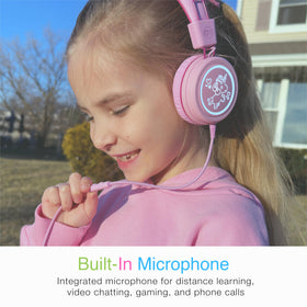 MEE audio KidJamz pink on-ear design suited for kids and parents