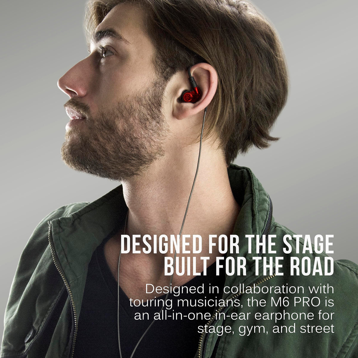 MEE audio M6 PRO driver close-up showing precision components for clearer sound