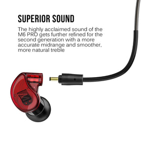MEE audio M6 PRO memory wire earhook detail ensures secure fit during performance
