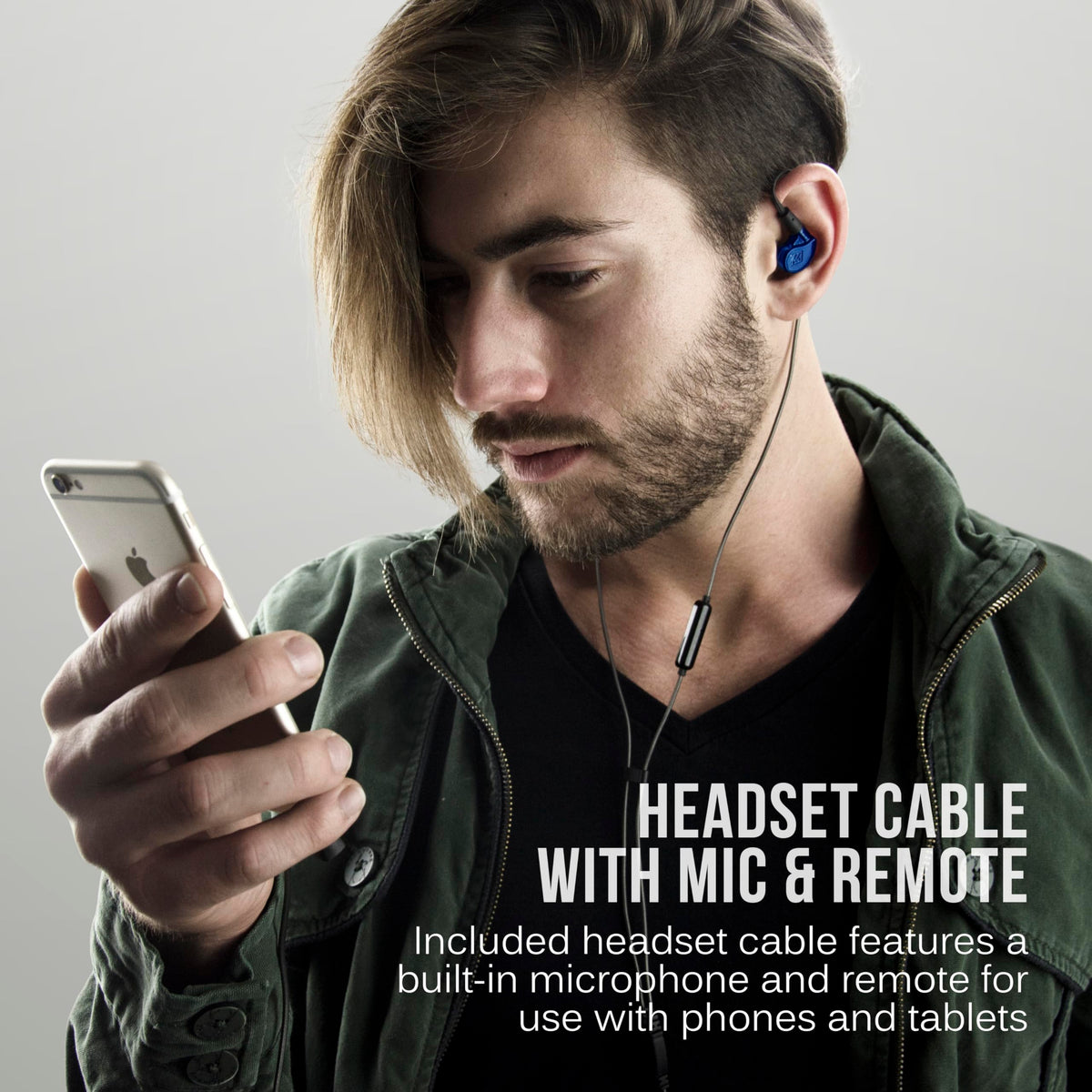 MEE audio headset cable with mic remote for hands-free control