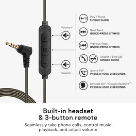 MEE Audio M6 Sport carrying case included for portable storage and travel.