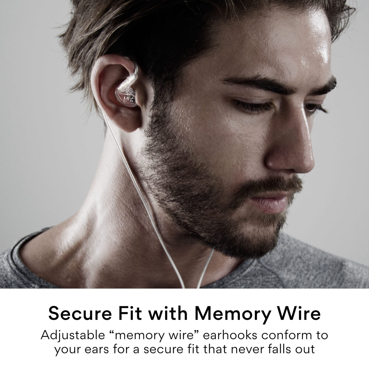 In-ear design of MEE audio M6 Sport earbuds for immersive gym listening