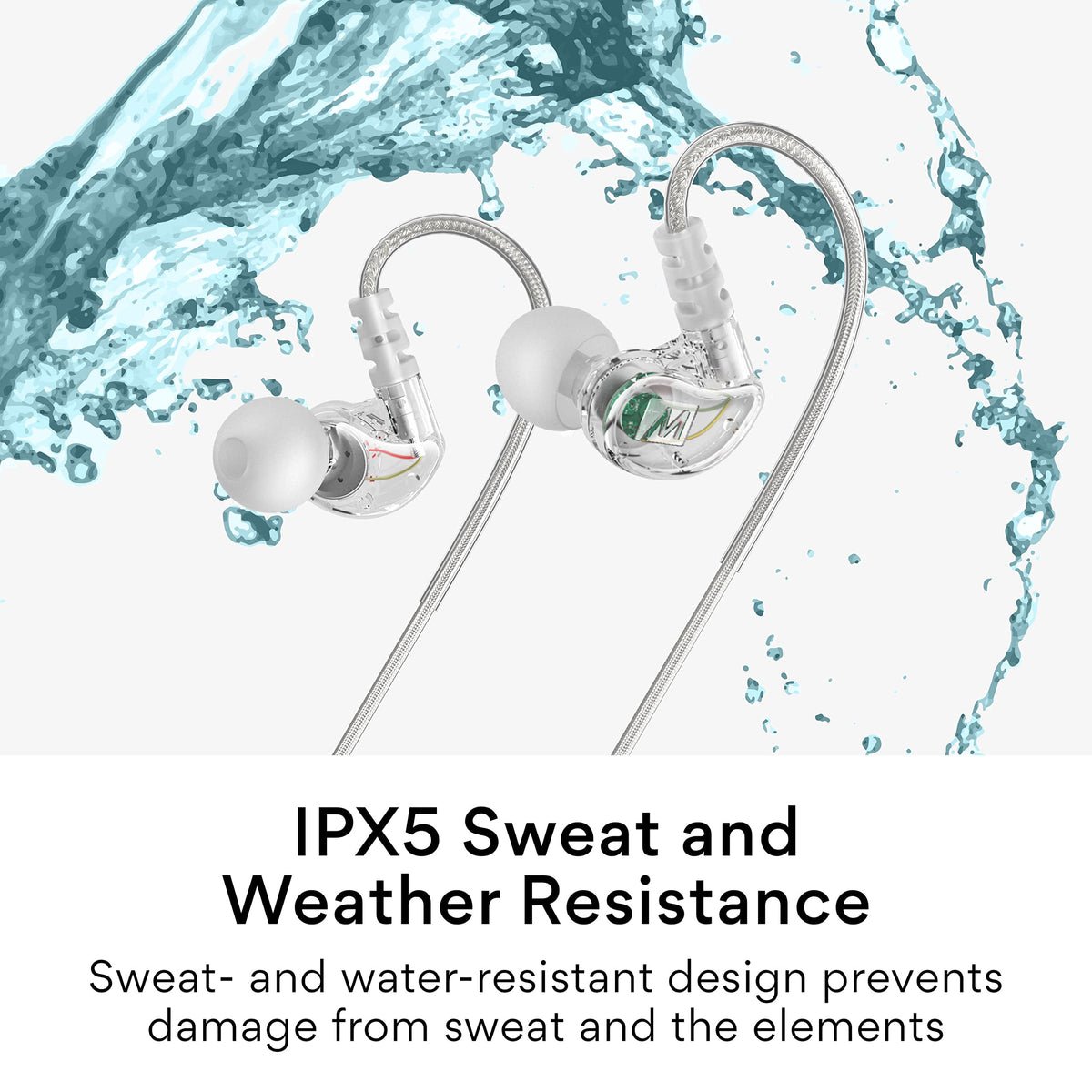 MEE Audio M6 Sport earbuds inline mic and 3-button remote for calls