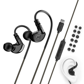 MEE Audio M6 Sport earhooks provide a secure, comfortable fit for intense workouts.