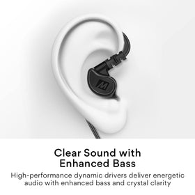 MEE Audio M6 Sport in-ear design delivers immersive sound during runs and gym sessions.