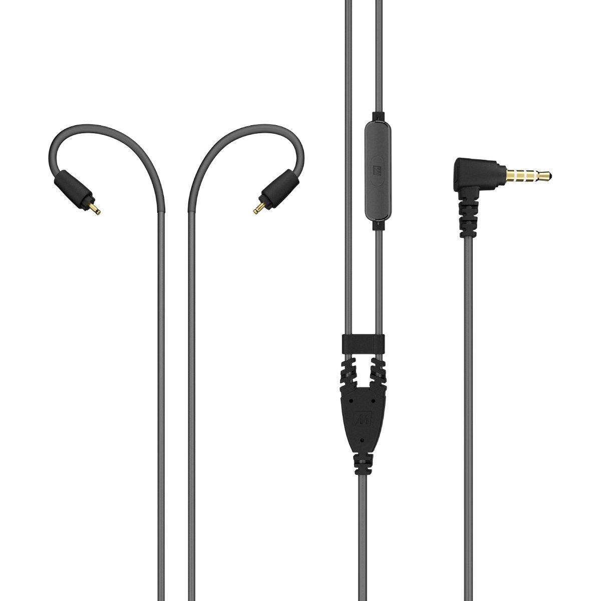 MEE audio MX PRO cable with in-line mic in black for calls and control.
