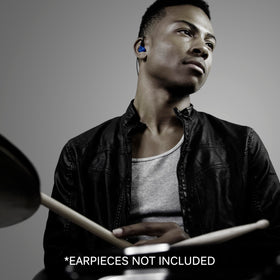 MEE audio MX PRO cable connected to in-ear monitors enabling reliable calls.