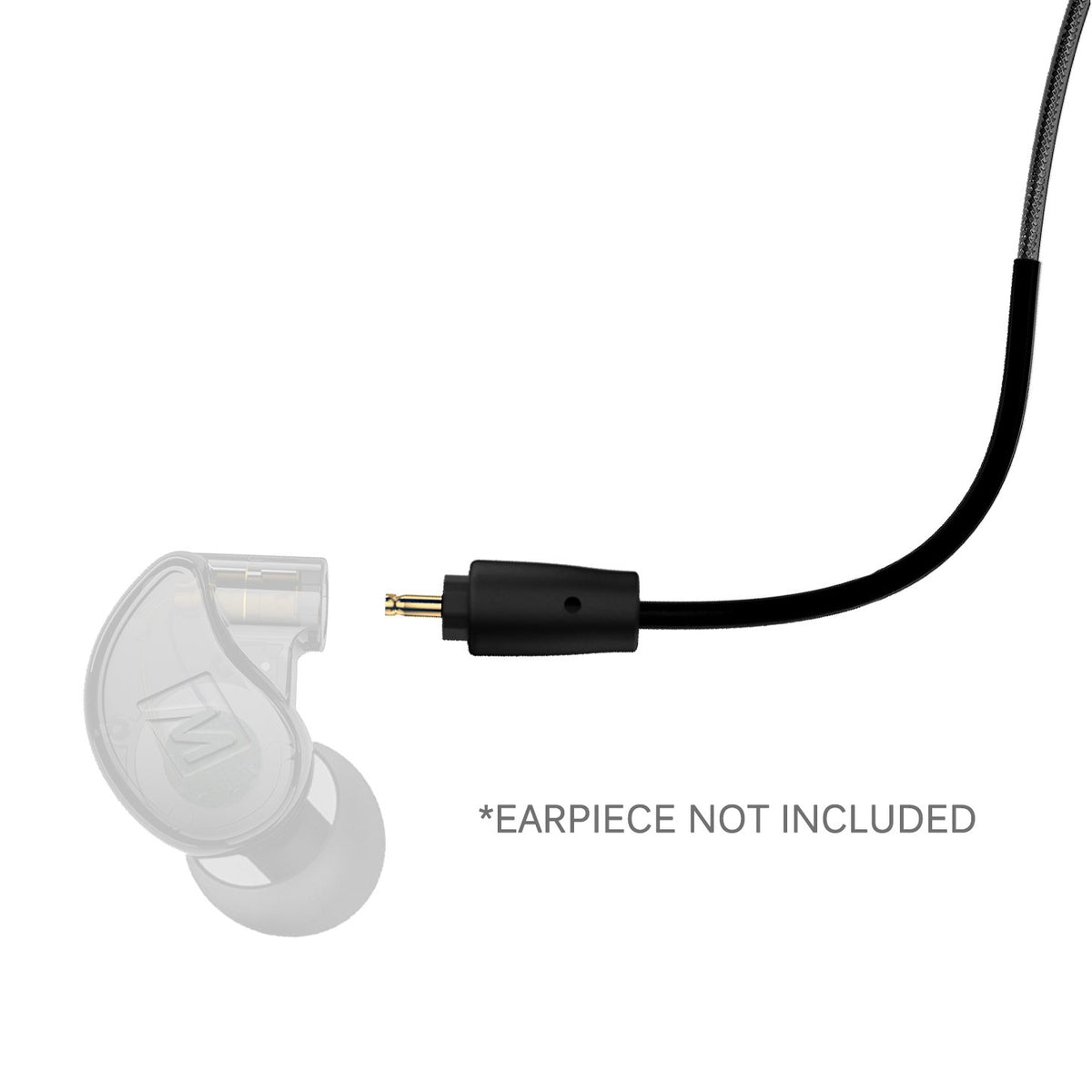 MEE audio MX PRO replacement cable length 51 inches for flexible on-the-go use.
