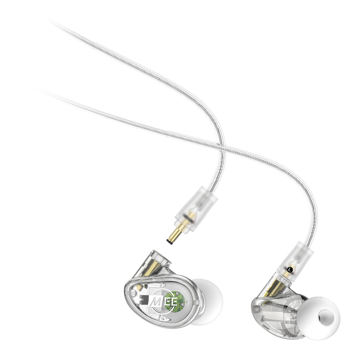 MEE Audio MX1 PRO transparent casing for immersive on-the-go listening