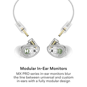 MEE Audio MX1 PRO memory-wire earhooks secure a comfortable fit