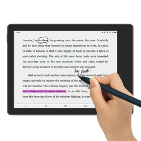 Meebook M8C e-reader side ports with USB-C and SD slot for expansion.